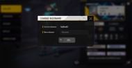 The new name can later be entered into the text field (Image via Garena)